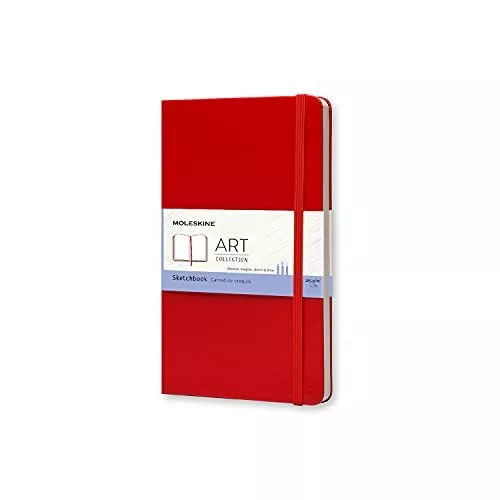 Moleskine Art Plus Sketchbook Large Plain Red Hard Cover by Moleskine