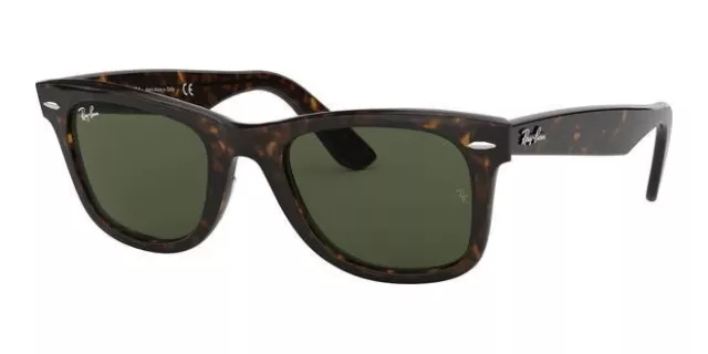 Ray ban Sole Classico Wayfarer RB 2140 902 Tartaruga W/Verde G-15 Lenti