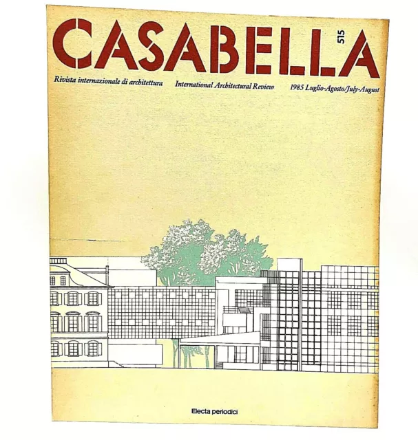 Casabella n. 515 luglio agosto 1985 Rivista Architettura Rotterdam Spangen