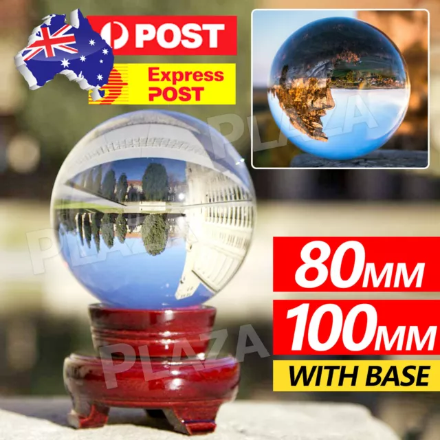 80mm Clear Glass Crystal Healing Ball Photography Lens Ball Sphere Decoration