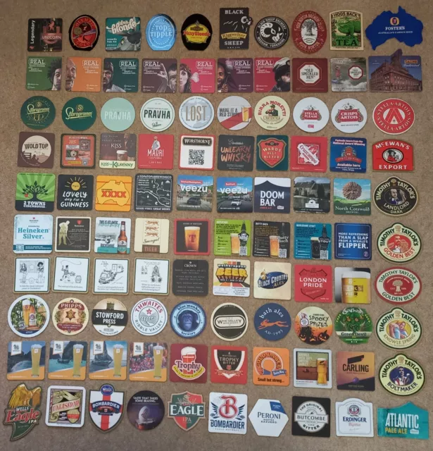 Beer Mats - 100 all diff. inc. Robinsons, Black Sheep, Real, Morland, etc.