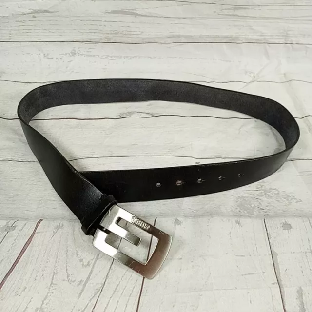 Guess Men’s G Logo Buckle Genuine Leather Belt Black Size 34