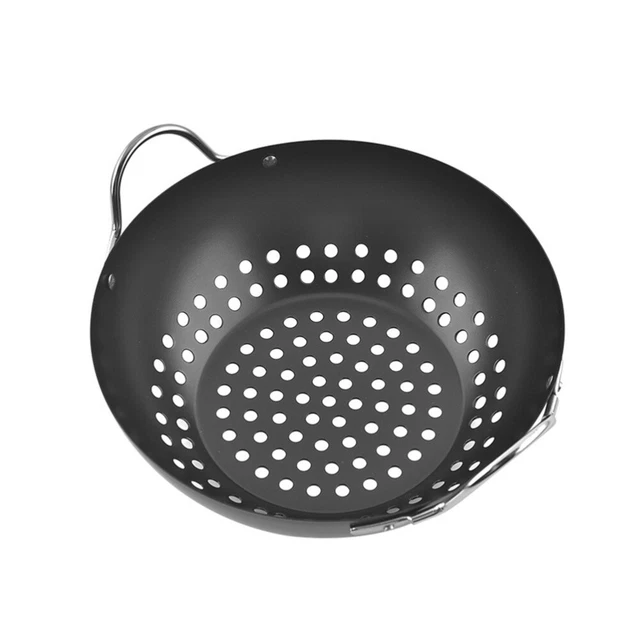 Piastra per barbecue padella cesto per barbecue cesto per barbecue cesto per barbecue per verdure all'esterno con fori