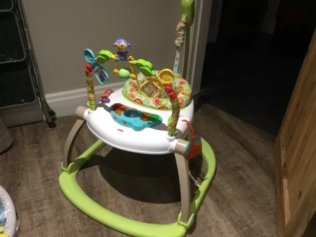 Fisher-Price CHN38 Rainforest Spacesaver Jumperoo Portable Baby Chair unisex