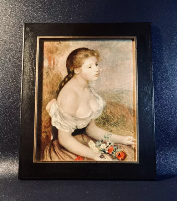 Tableau / Peinture - Jeune Fille aux Fleurs de A. Renoir - Reproduction DIFAC