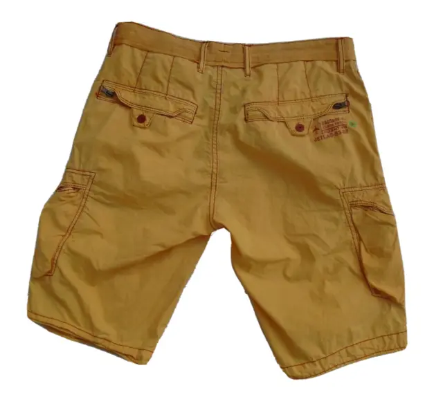 Jetlag Men's Cargo Zip Pockets Shorts Size 32 Orange
