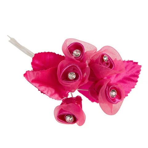 Centros de Estrás Fucsia Darice Transparente y Satinada Rosa