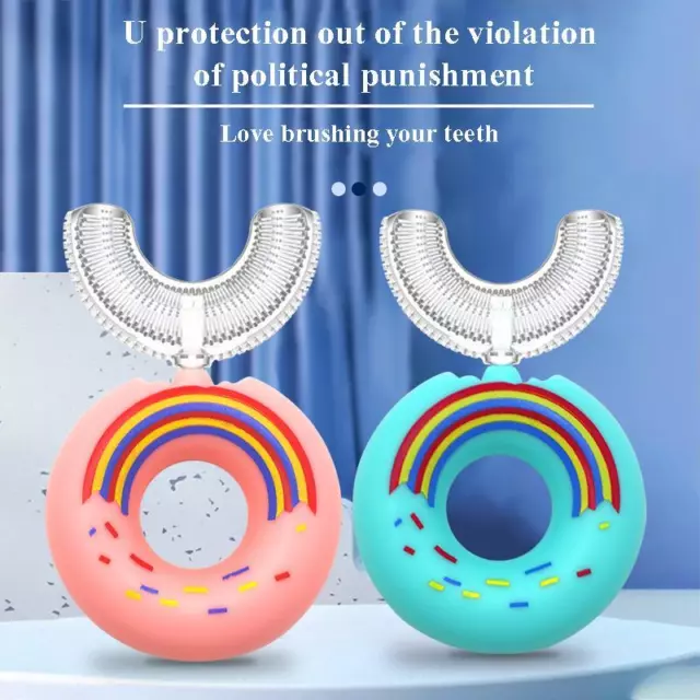 Cepillo de dientes para la boca de bebé niños cuidado oral cepillo de limpieza silicona en forma de U