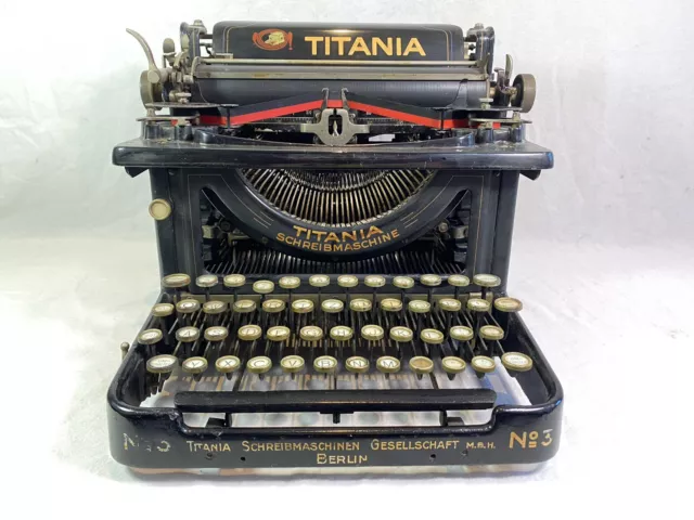 Rare Machine à écrire TITANIA numéro 3 année 1903 TYPEWRITER SCHREIBMASCHINE 3