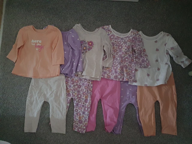 Baby Girl Outfit Bundle - 5 x tops, 5 x leggings - Size 3-6 months George