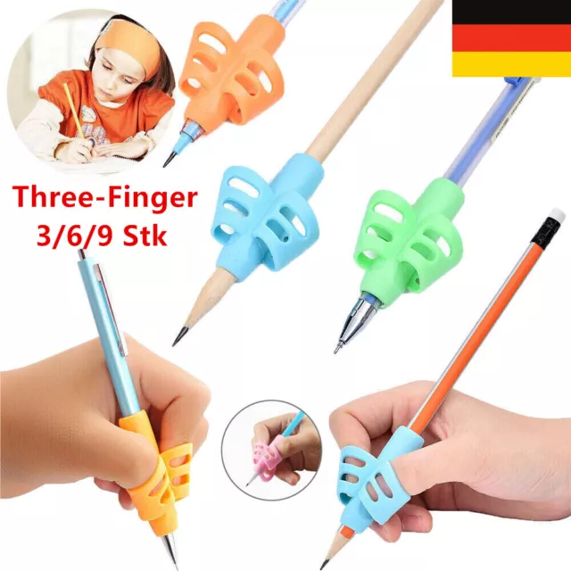 1-9 x Schreibhilfe Kinder Bleistifthalter Stifthalter Ergonomisch Haltungsfehler