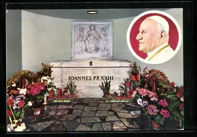Ansichtskarte Papst Johannes XXIII. Grab des Papstes in der Peterskirche