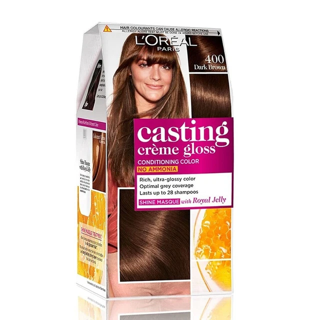 LOREAL PARIS HAIR Colour Ammonia Honey Casting Creme Gloss, Dark Brown