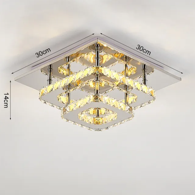 XL Modern LED Crystal Ceiling Lights Luxury Pendant Lamp Living Room Chandelier