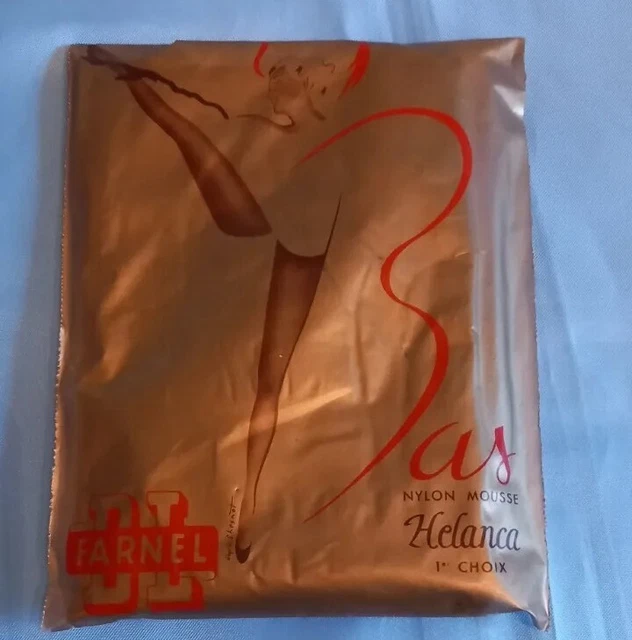 Bas Nylon Vintage à Coutures DL CHAIR T3 - Keyhole Stockings - Made In France
