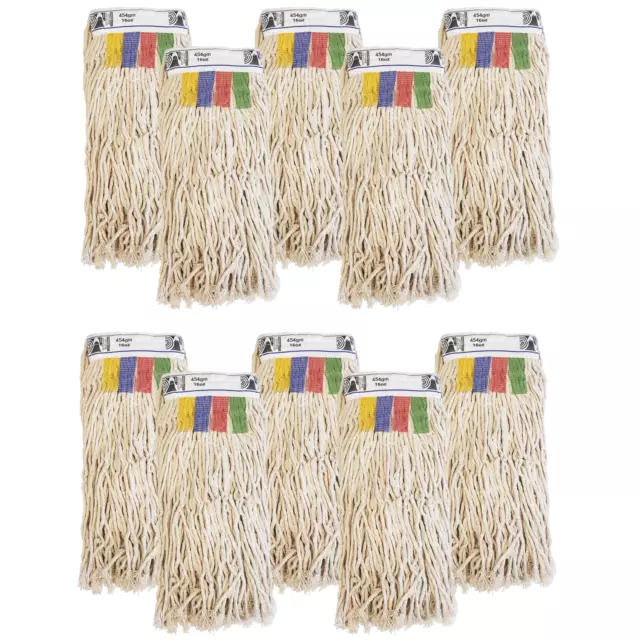 10 x Kentucky Mop Heads (16oz 454G Heavy-Duty Multi-Fold) - CHSA Approved