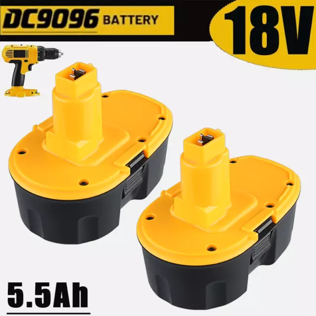 2 Pack For Dewalt 18 Volt XRP Battery DC9096-2 DC9098 DC9099 DW9096 DC9096 5.5AH