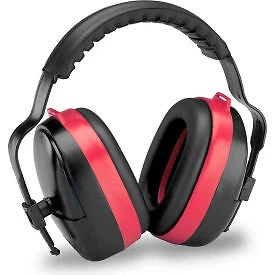 MaxiMuff Earmuff, Dielectric, Multi-Position, NRR 28, Black/Red, 1 Pair Erb