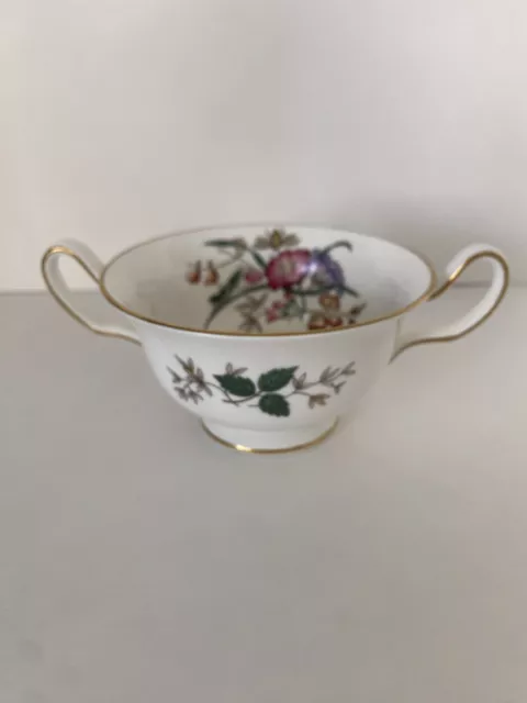 Wedgwood Bone China ~ 2 Handled Footed Cream Soup Bowl ~Charnwood WD3984