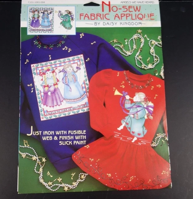 Aplique de tela de hierro sin costura de Daisy Kingdom ""Angels We Have"" C101-1001-004