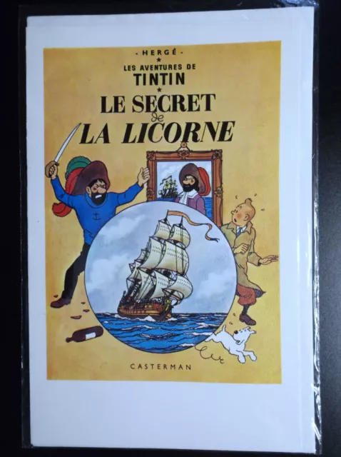 Rare carte postale à volet Tintin Arno 1984 ETAT NEUF