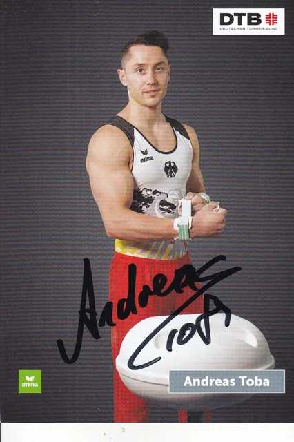 Andreas TOBA - Deutschland, Silber EM 2021 Turnen, Original-Autogramm!