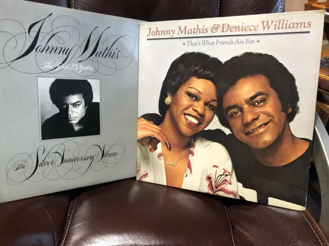 (2) Johnny Mathis  The First 25 Years / That's What friends Are For Lp's