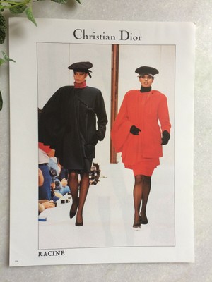 Publicité Christian Dior 1985 Haute couture advertising vintage fashion pub été 