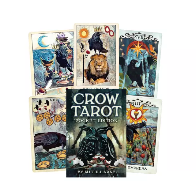 Crow Tarot Bolsillo Edición Mazo de Cartas Animales Aves Wisdom us games systems