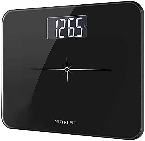 Escala de baño digital extra ancha/ultra gruesa con 3 pulgadas negra