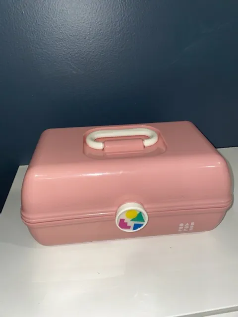 Caboodles Makeup Jewelry Case Pink with Mirror and Tray