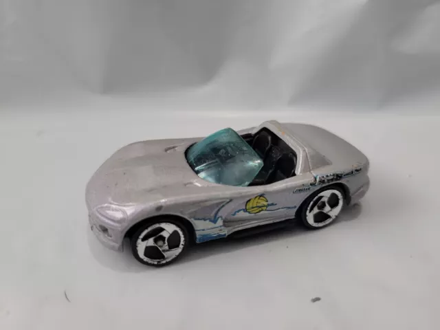 1992 HOT WHEELS-1/64 Silver-Diecast-Dodge Viper-Jaws Water Polo-Thailand