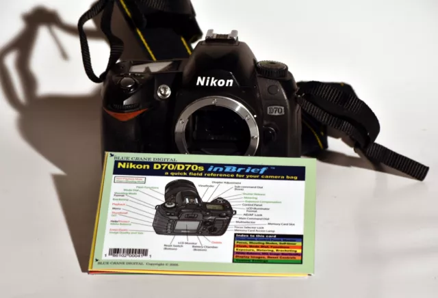 Nikon D D70 6.1MP Digital SLR Camera - Black - sticky grip - 100% guaranteed
