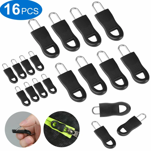 16Pcs Zipper Fixer Repair Pull Tap Pants Bagages Bottes Jupes