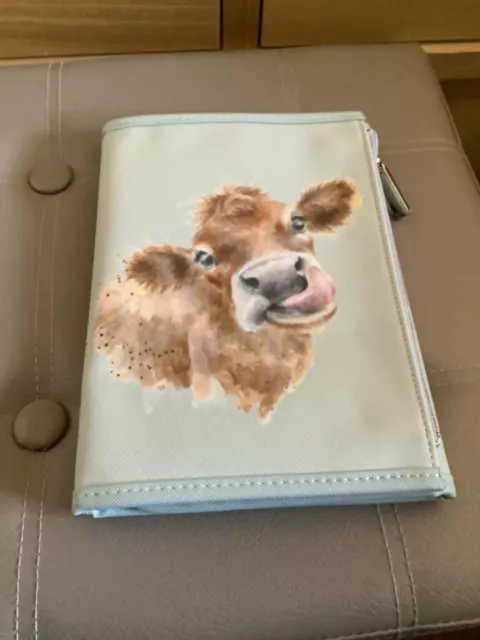 Wrendale Designs Cow Notebook  Wallet Organiser With  Illustrated A5 Jotter Pad