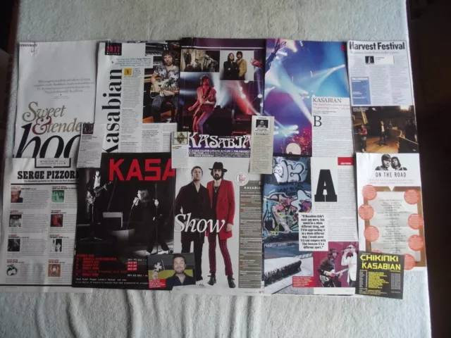 Kasabian - Magazine Cuttings Collection - Clippings, Photos, Adverts X28.