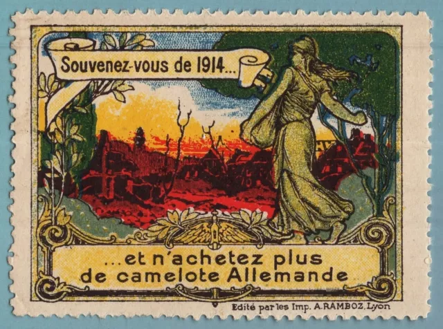 FR0190 Vignette de Propagande: Anti-Allemande - Souvenez-vous de 1914