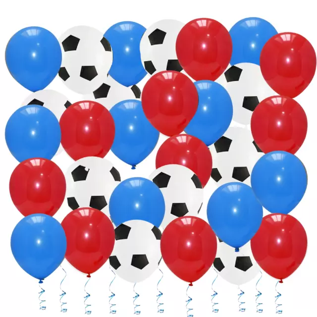 Football Balloons 12" Black Latex Balons Boy Birthday Match Theme Party Decor UK