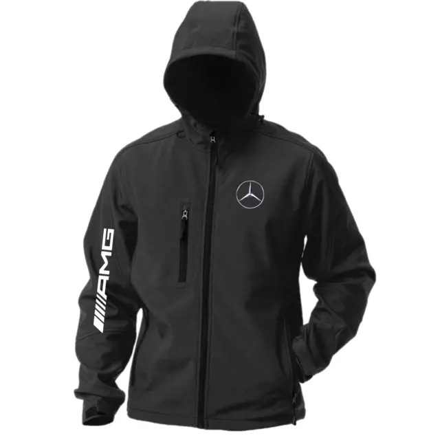 Abbigliamento Mercedes Benz AMG Softshell Uomo Moto Giacca Antipioggia Invernale