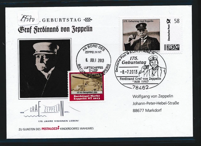 120a) Zeppelin NT, 175.Geburtstag.... 2013