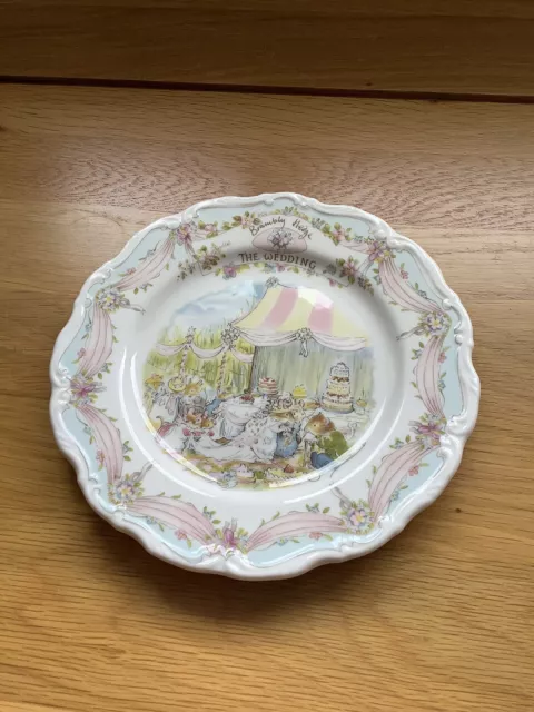 Brambly Hedge Occasions  Plate  -  The  Wedding  -  Royal Doulton