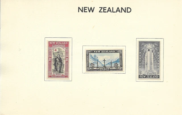 8/6/46 King George V1 Victory & Peace Mint Hinged New Zealand Stamps (2)
