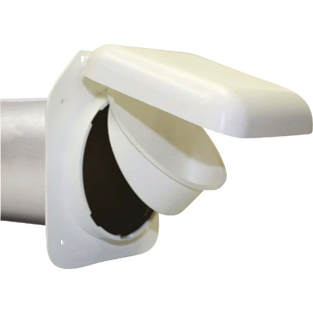 No-Pest 4 In. White Plastic Low Profile Dryer Vent Hood NPVW Pack of 12 No-Pest