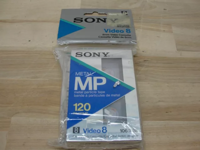 NEW SEALED SONY VIDEO CASSETTE 8 mm 8 METAL MP 120