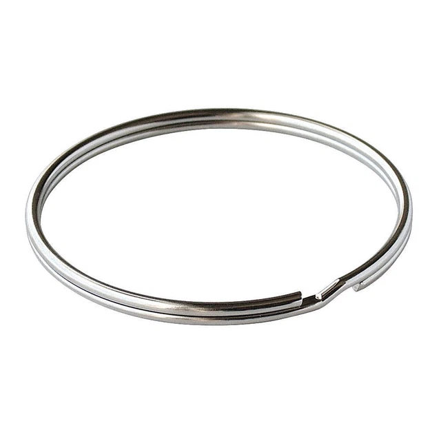 LUCKY LINE PRODUCTS 7700010 2in Split Ring,Nickel-Plated Steel,PK10
