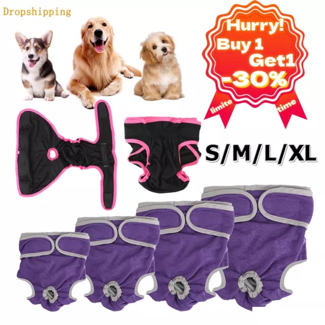 Washable Female Dog Puppy Pet Nappy Diapers Season Menstrual Sanitary Pants Safe