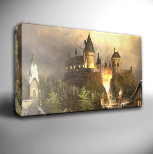 Harry Potter HOGWARTS Castle - Giclee CANVAS Wall Art Picture Print or Poster