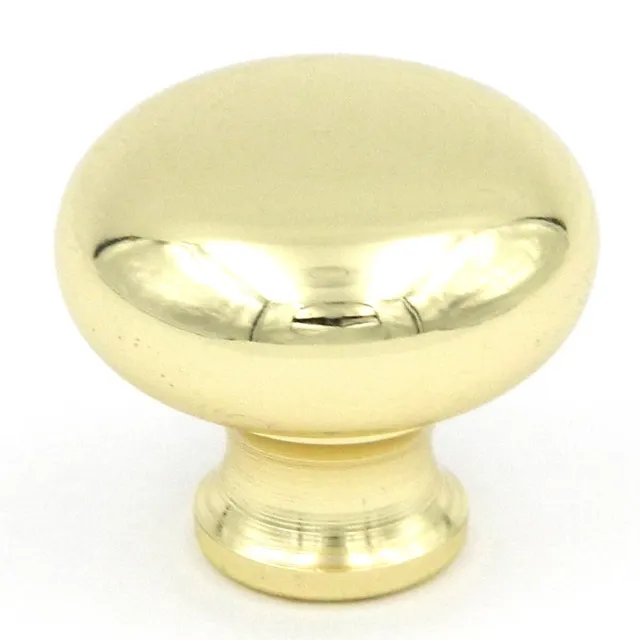 P302-PB Polished Brass 1 1/4" Round Cabinet Knobs Pulls Hickory English Cozy