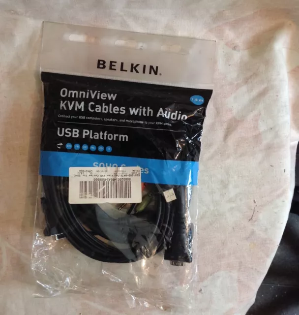 BELKIN OMNIVIEW KVM CABLES WITH AUDIO  (1.8m) USB Platform