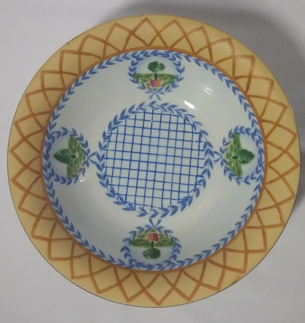 VINTAGE ANDREA BY Sadek Topiary Large Decorative Bowl Blue, White, w